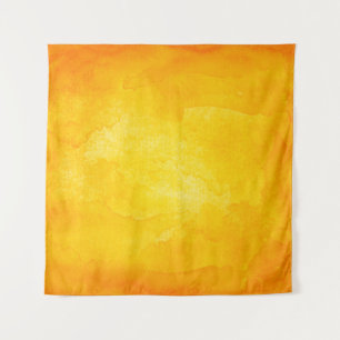 Orange abstract watercolor macro texture backgroun tapestry