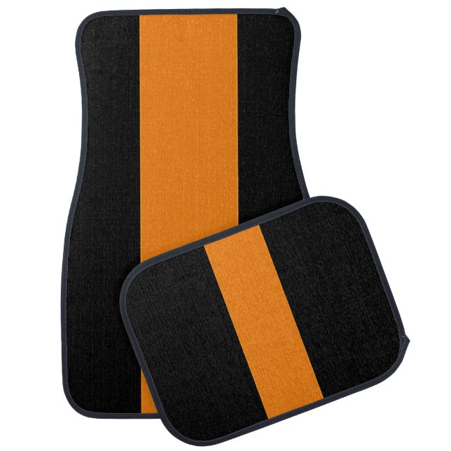 Orange abstripe decorative car matts car floor mat (Set)