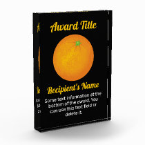 Orange Acrylic Award