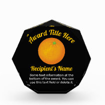 Orange Acrylic Award