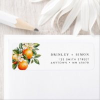 Orange Address Label Citrus Cutie Clementine