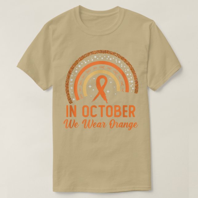 Orange Adhd Awareness In October We Wear Orange Ra T-Shirt (Design Front)