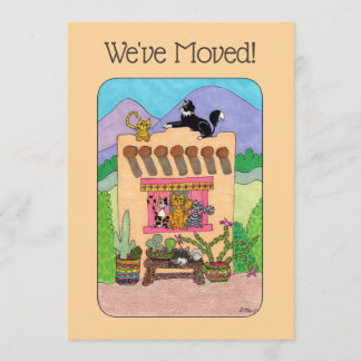 Orange Adobe House & Cats Moving Announcement