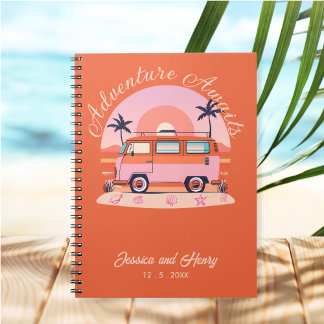 Orange Adventure Awaits Vintage Campervan Travel Notebook