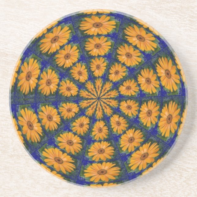 Orange African Daisy Coaster (Front)