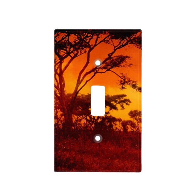 Orange African Sunset Light Switch Cover (Front)
