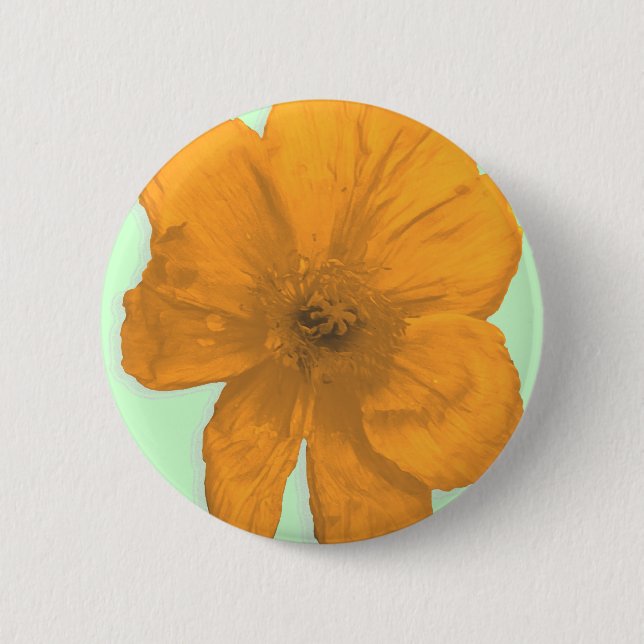 Orange Aid/ PopArt Flower Button (Front)