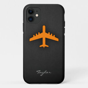 Orange Airplane iPhone 11 Case