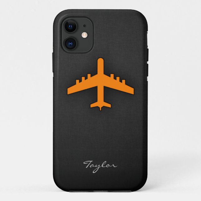 Orange Airplane Case-Mate iPhone Case (Back)