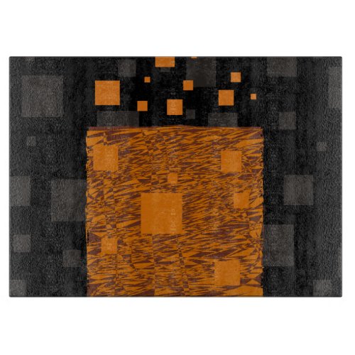 Orange alert float abstract Halloween black box Cutting Board