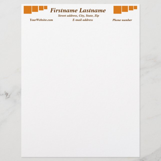 Orange alert float abstract Halloween black box Letterhead (Front)