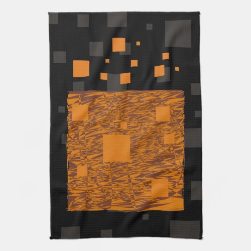 Orange alert float abstract Halloween black box Towel