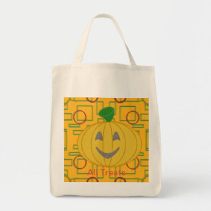 Orange All Treats No Tricks Popcorn Anime Tote Bag
