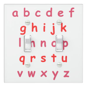Orange Alphabet Lowercase Letters Teacher Kid Room Light Switch Cover