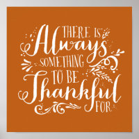 Orange Always Thankful Quote Thanksgiving