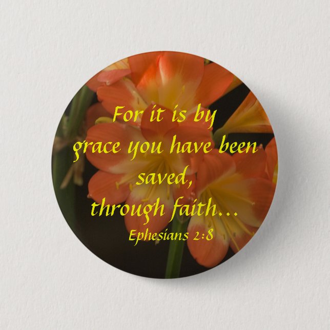 Orange Amaryllis Button (Front)