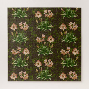 Orange Amaryllis Floral Jigsaw Puzzle