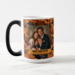 Orange Amaryllis Print New Dad Travel Color Morph Mug