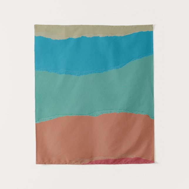 Orange and black abstract painting tapestry (Front)