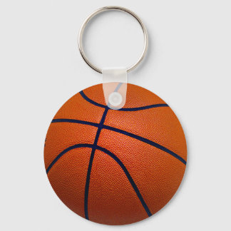 Orange and Black Basketball Keychain