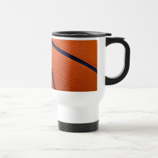 Orange and Black Basketball Travel Mug