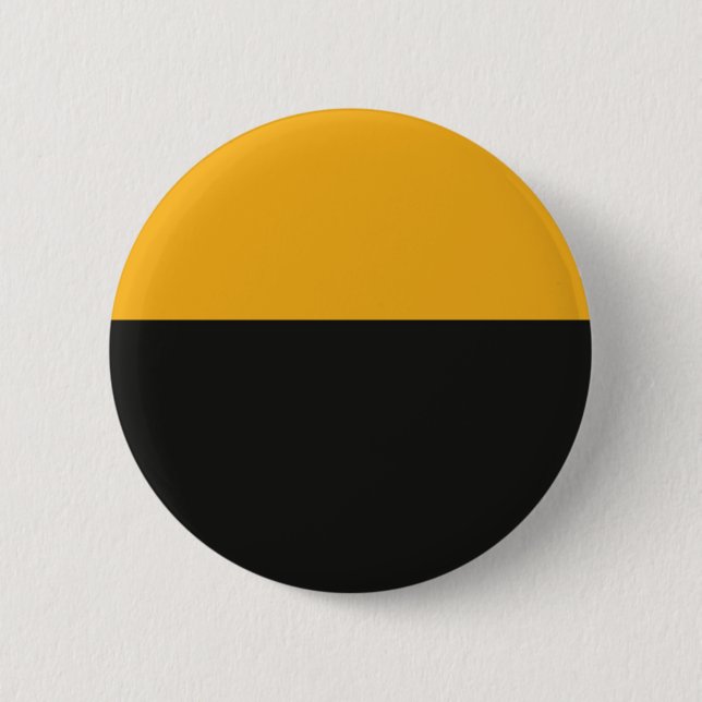 Orange And Black Block Art Button (Front)