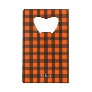 Orange and Black Checker Bottle Opener