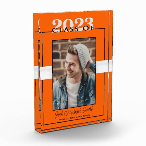 Orange and Black Class of 2023 Graduation Keepsake