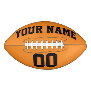 ORANGE AND BLACK Custom Football