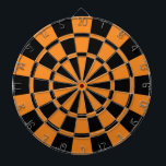 Orange And Black Dartboard With Darts<br><div class="desc">Orange And Black Dart Board</div>
