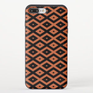 Orange and black diamond pattern iPhone 8/7 plus slider case