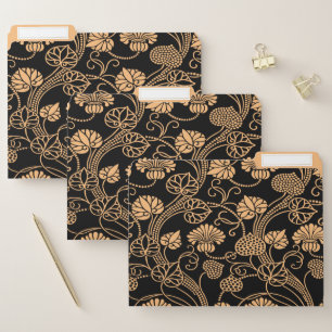 Orange and black  file folder