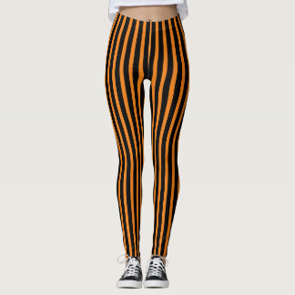 Orange and Black Halloween Leggings