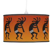 Orange And Black Kokopelli Southwestern Design Ceiling Lamp (Right)