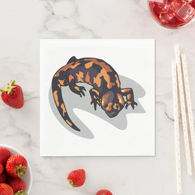 Orange And Black Lizard Napkins (Creator Uploaded)