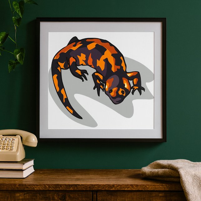 Orange And Black Lizard Poster (Creator Uploaded)
