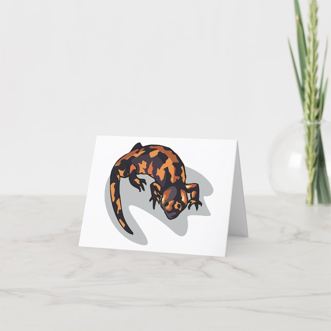 Orange And Black Lizard Thank You Card (Creator Uploaded)