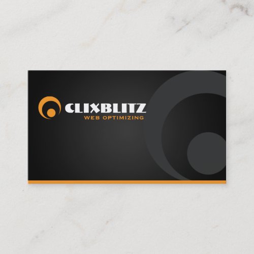 Orange and Black Logo Business Cards