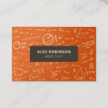 Orange and Black Math Tutor business card<br><div class="desc">A simple modern design featuring some math formulas written in cream on a bold orange background. This would be perfect for anybody working as a tutor or teacher for Math students.</div>