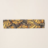 Orange and Black Monarch Butterfly Chiffon Scarf (Front (Horizontal))