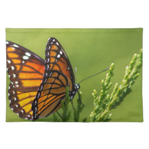Orange and Black Monarch Butterfly Cloth Placemat