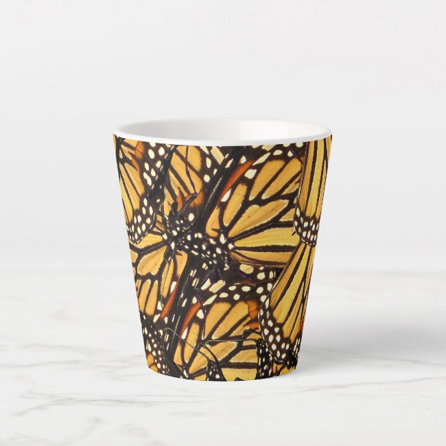 Orange and Black Monarch Butterfly Latte Mug