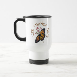 Orange and Black Monarch Butterfly Travel Mug