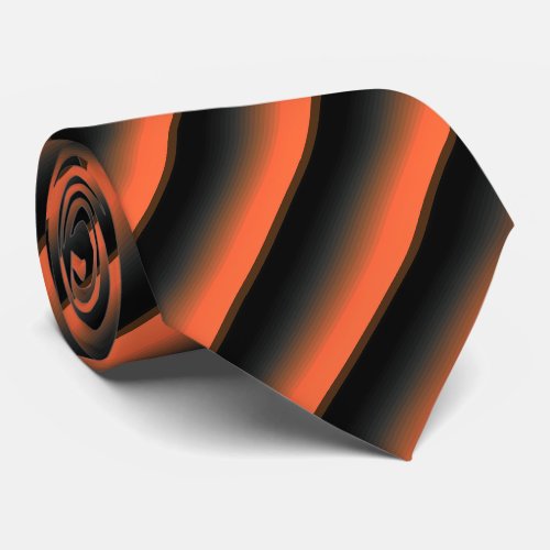 Orange and Black Neck Tie