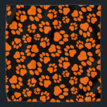Orange-and-Black Paw Print Bandana<br><div class="desc">This bandana is perfect for Halloween or the Big Game!</div>