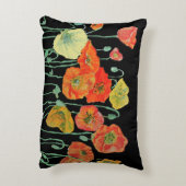 Orange and Black Poppies Decor Cushion (Back(Vertical))