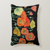 Orange and Black Poppies Decor Cushion (Front(Vertical))