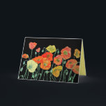 Orange and Black Poppies Watercolour Birthday Card<br><div class="desc">Orange and Black Poppies Watercolour Birthday Card. Designed from one of original floral watercolour paintings from my garden.</div>
