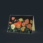 Orange and Black Poppies Watercolour Birthday Card<br><div class="desc">Orange and Black Poppies Watercolour Birthday Card. Designed from one of original floral watercolour paintings from my garden.</div>