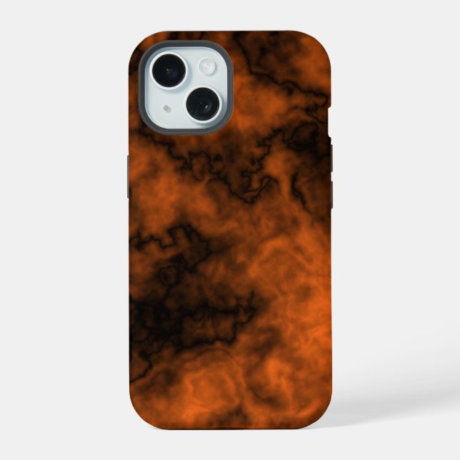 Orange and Black Smoke Iphone Case (Back)